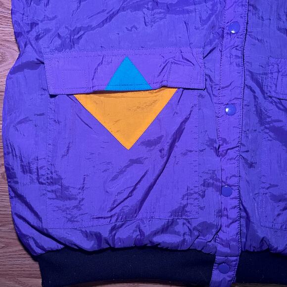 Current Seen Vintage 90s Reversible Windbreaker Jacket | Retro Sportswear Purple - Picture 10 of 15